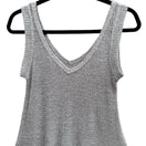 Switch Minimalist Coastal Boho Knit Tank Top Relaxed A-Line Sleeveless Grey Womens S 2 image