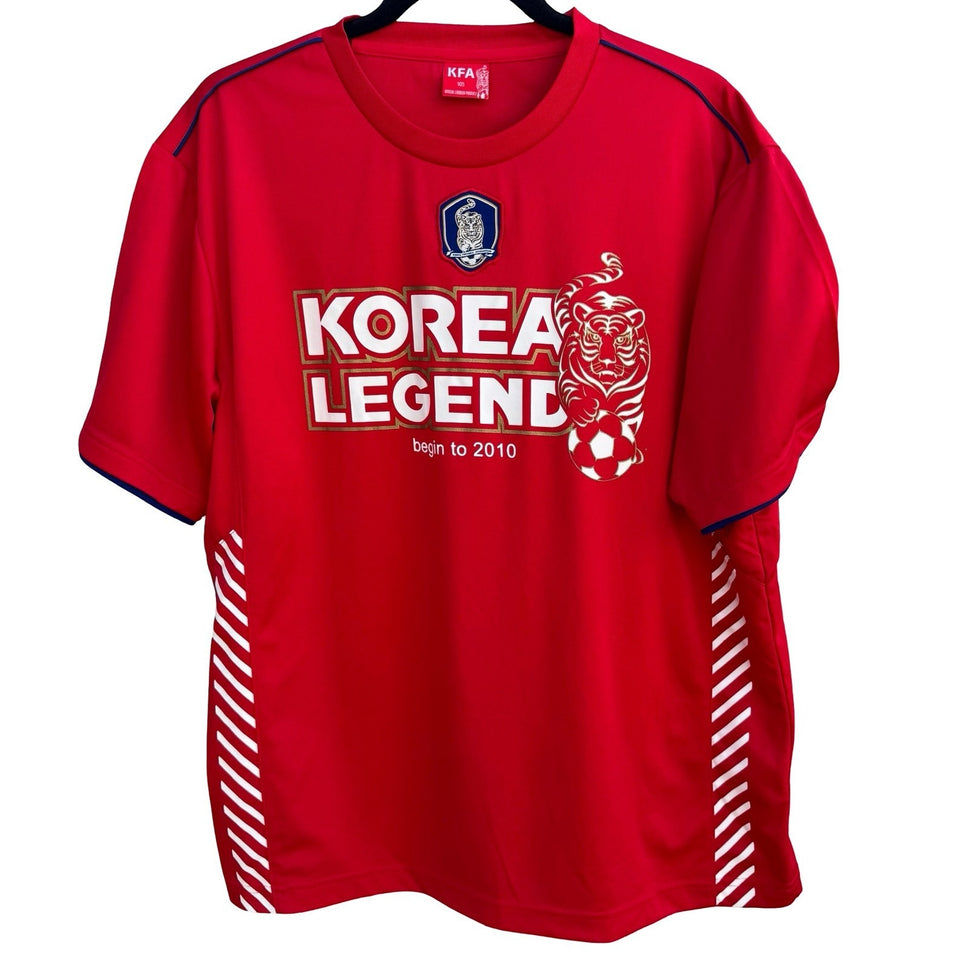 KFA South Korea Legend Soccer Jersey Red Tiger Graphic Mens L World Cup Football