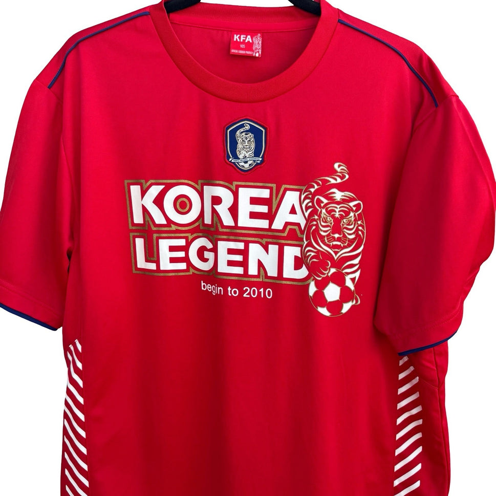 KFA South Korea Legend Soccer Jersey Red Tiger Graphic Mens L World Cup Football