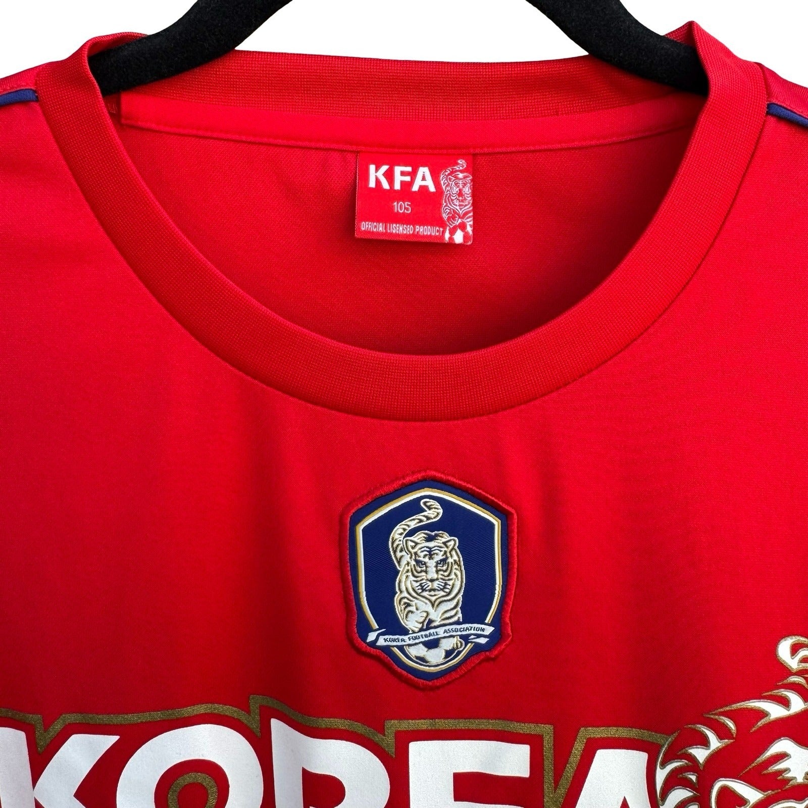 KFA South Korea Legend Soccer Jersey Red Tiger Graphic Mens L World Cup Football