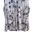 Switch Calvin Klein Feminine Cottagecore Floral Pleated Sleeveless Blouse Lavender L 3 image