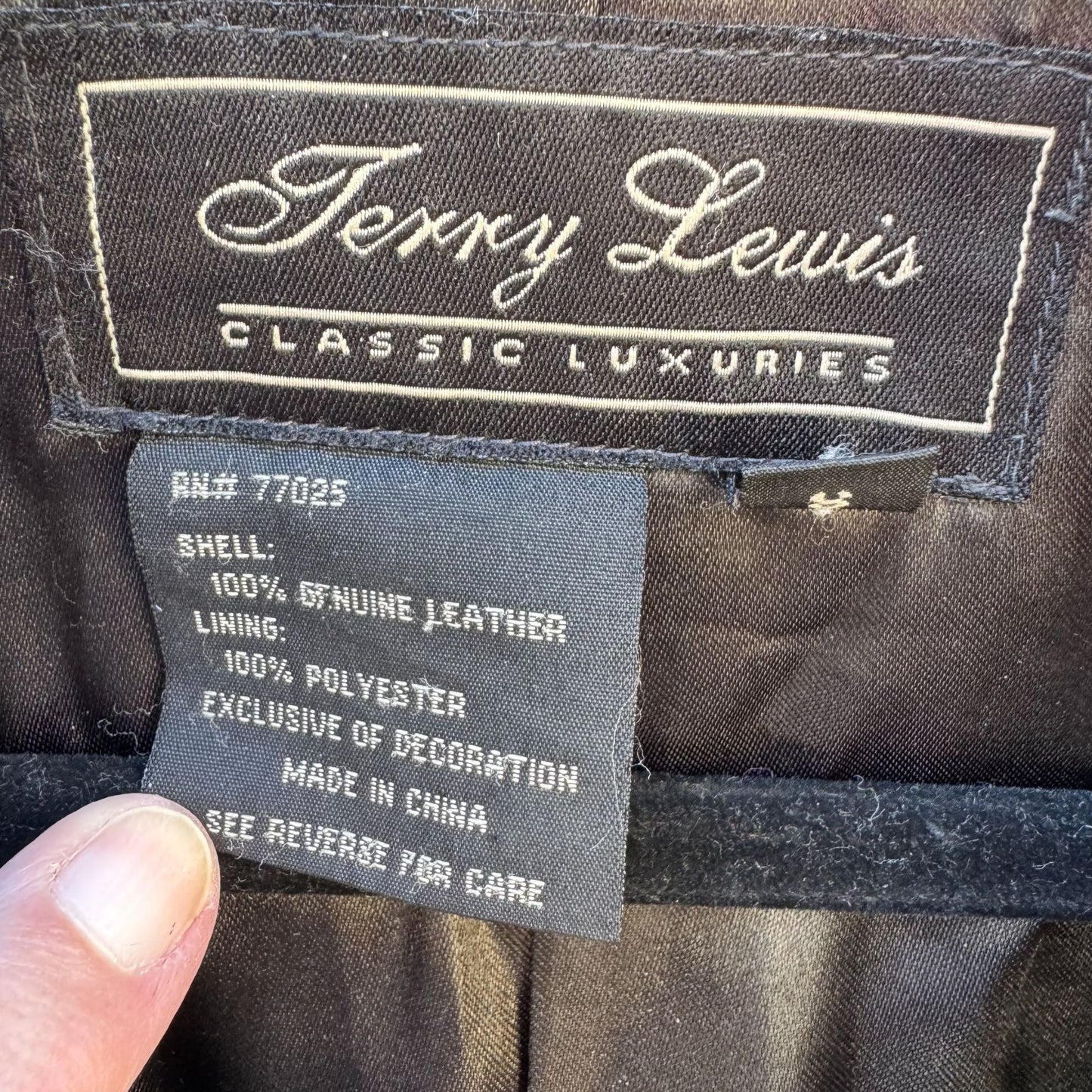 Terry Lewis Vintage Womens Black Distressed Leather Moto Biker Jacket 1/2 Zip