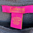 Switch Catherine Malandrino Womens Gray Minimalist Lagenlook Knit Drawstring Collar Top 2 image