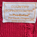 Switch Pendleton Country Sophisticates Vintage Cable Knit Cardigan Sweater Oversized M 2 image