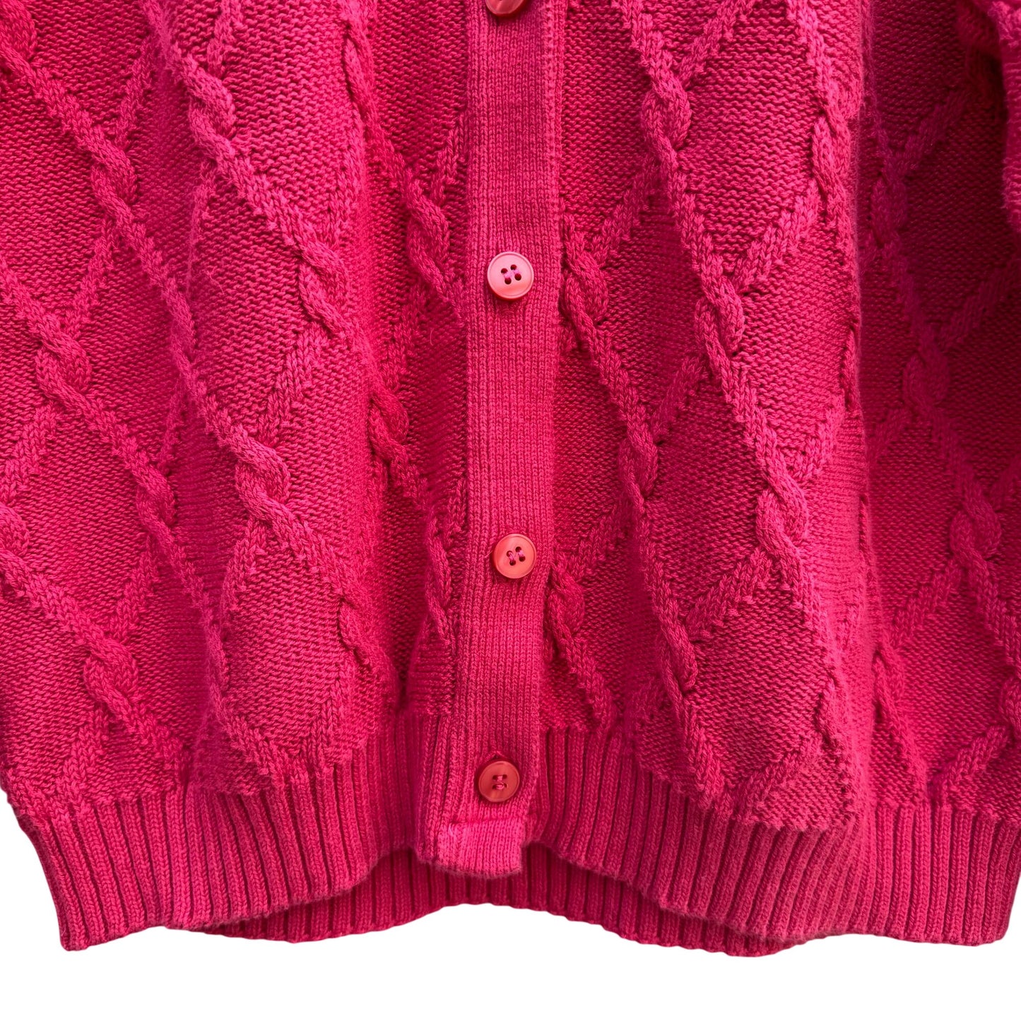 Pendleton Country Sophisticates Vintage Cable Knit Cardigan Sweater Oversized M