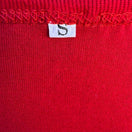 Switch Vintage Womens Red Long Sleeve Crochet Lace Panel Scoop Neck Boho Tunic Top S 2 image