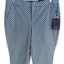 Switch Not Your Daughters Jeans NYDJ Womens Lift Tuck Blue Preppy Geometric Pant New 14 2 image