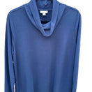 Switch J Jill Pure Jill Luxe Tencel Cowl Neck Tunic Sweater Navy Pockets Womens Large 3 image