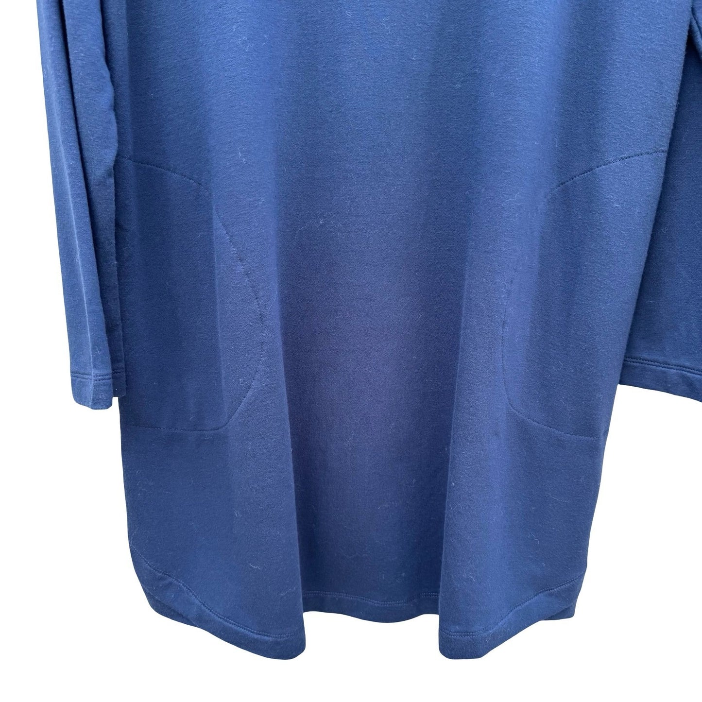 J Jill Pure Jill Luxe Tencel Cowl Neck Tunic Sweater Navy Pockets Womens Large