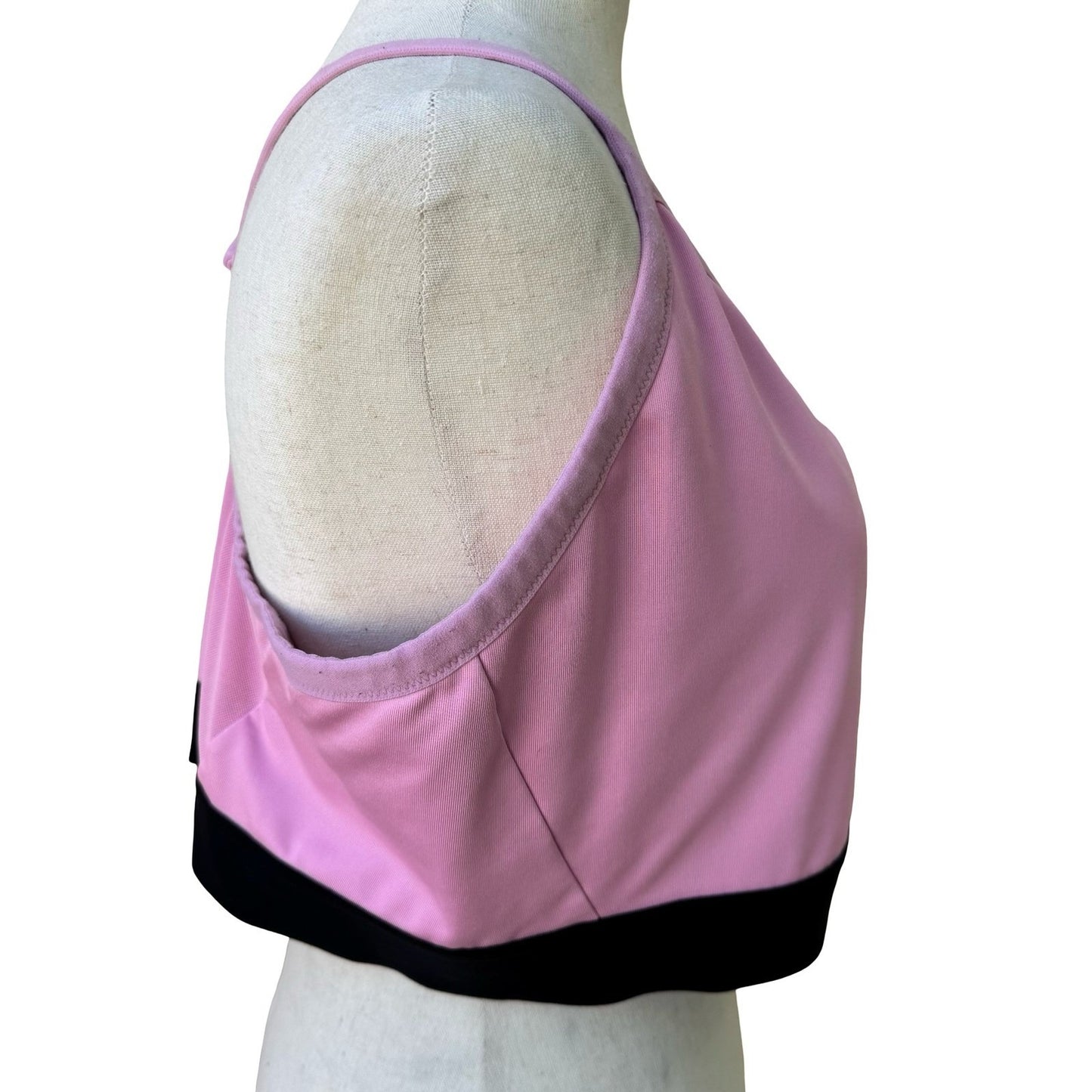 Nike Dri-FIT Pink V-Neck Adjustable Racerback Workout Sports Bra Womens 3X Yoga