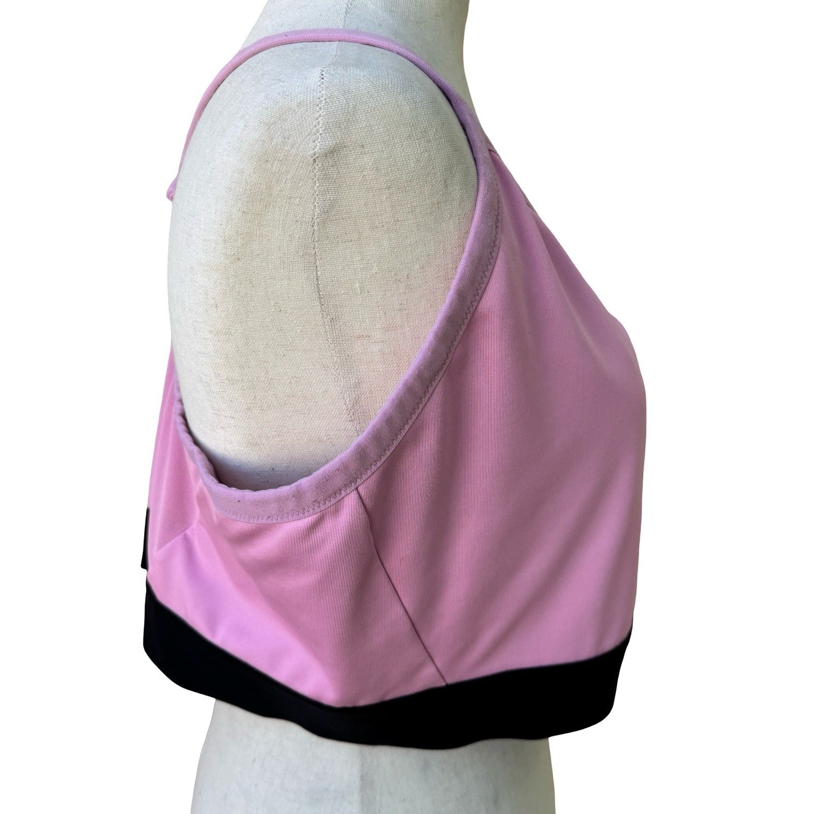 Nike Dri-FIT Pink V-Neck Adjustable Racerback Workout Sports Bra Womens 3X Yoga