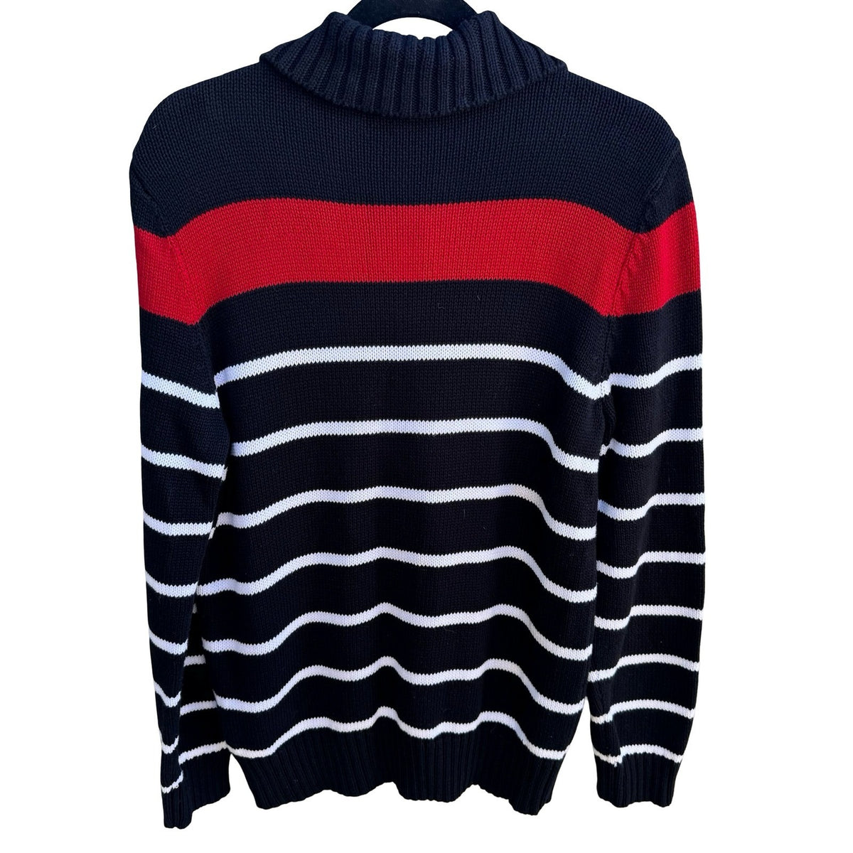 Lauren Ralph Lauren Nautical Preppy Heritage Old Money Striped Knit Sweater XL