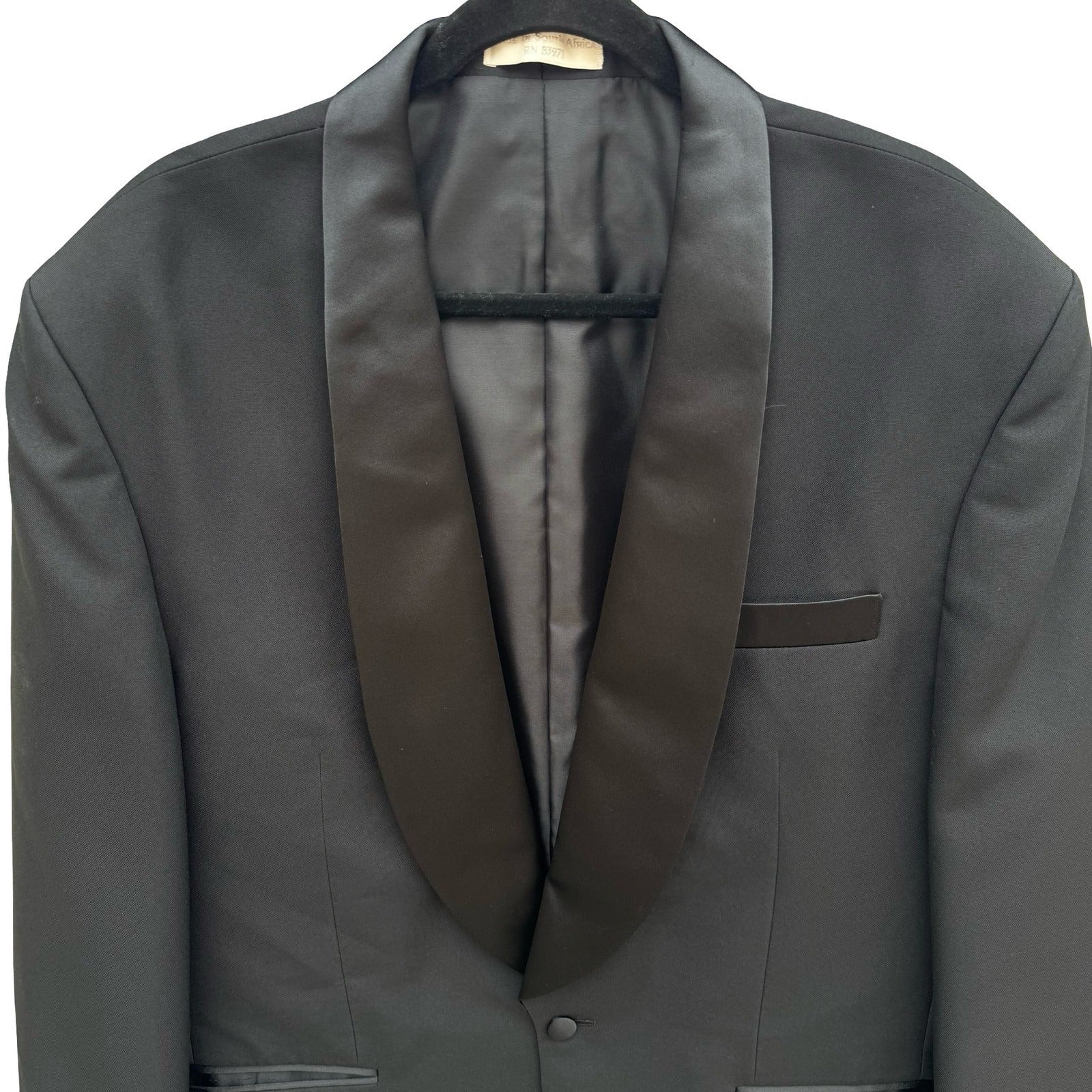 Allesandro by Bruno Allesandro Mens Black Tuxedo Jacket Shawl Lapel Blazer 44R