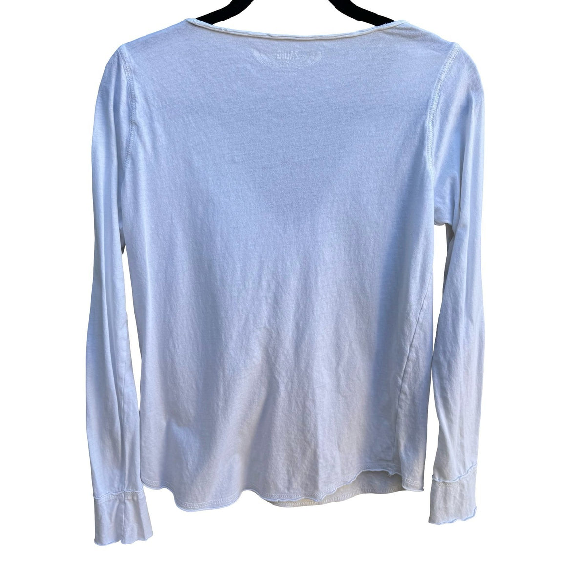 Zadig & Voltaire Glitter Skull Grunge Rocker Alt Gothic Long Sleeve Tee White M