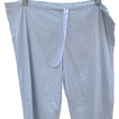 Switch Under Construction Womens Blue White Pinstripe Cotton Pajama Pants Size L USA 3 image