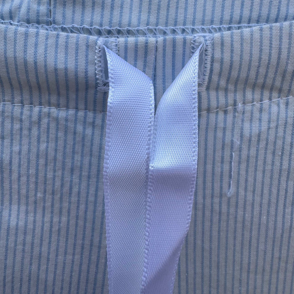 Under Construction Womens Blue White Pinstripe Cotton Pajama Pants Size L USA