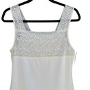Switch Cinema Etoile Ivory Lace Trim Camisole Square Neck Tank Top L NEW Soft Romantic 3 image