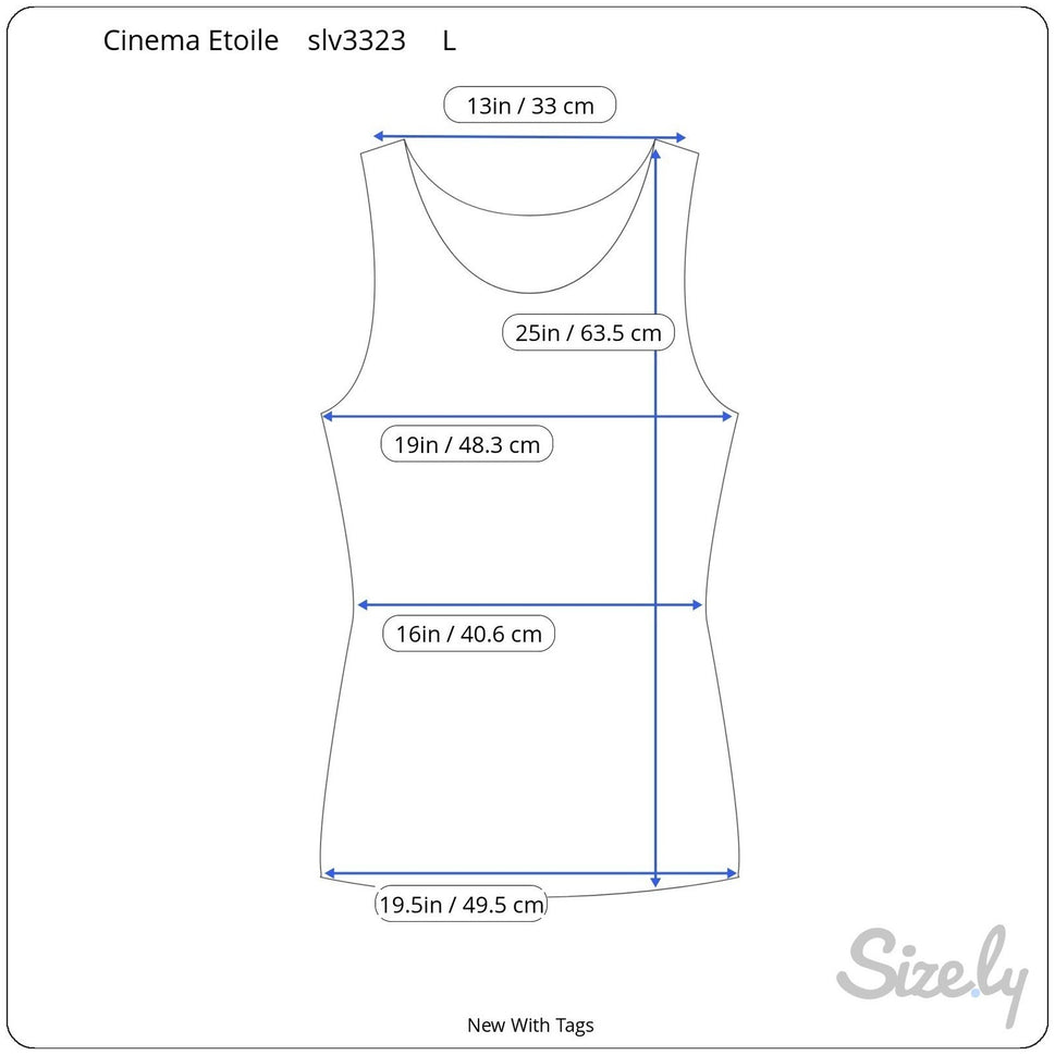 Cinema Etoile Ivory Lace Trim Camisole Square Neck Tank Top L NEW Soft Romantic