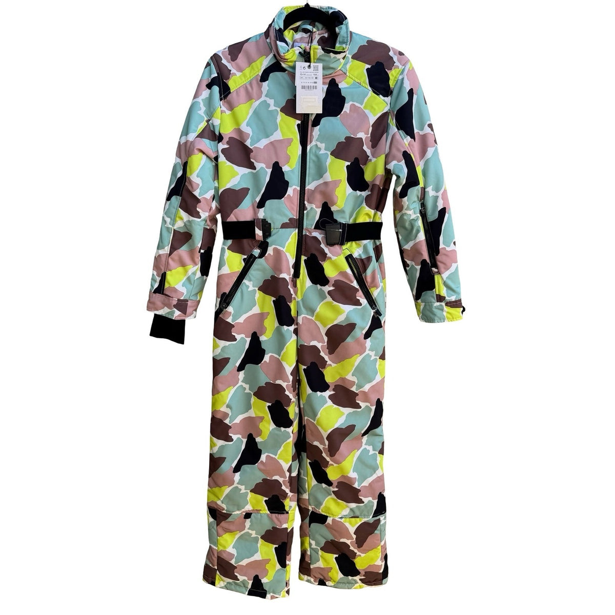 Zara Camo Print Windproof Water Repellent Ski Snowboarding Snow Suit Girls 13-14