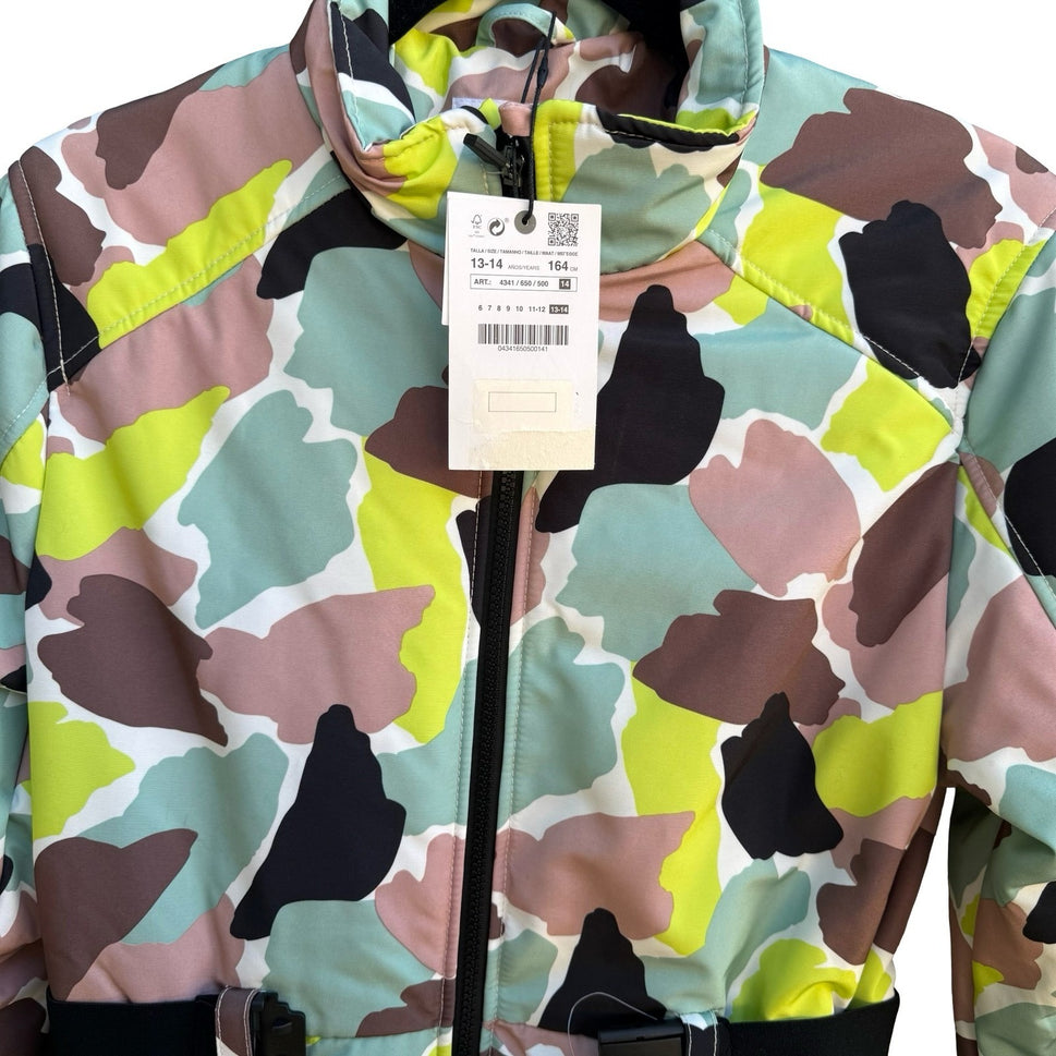 Zara Camo Print Windproof Water Repellent Ski Snowboarding Snow Suit Girls 13-14