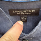 Switch Banana Republic Non-Iron Slim Fit Mens Band Collar Blue Long Sleeve Dress Shirt XXL 3 image