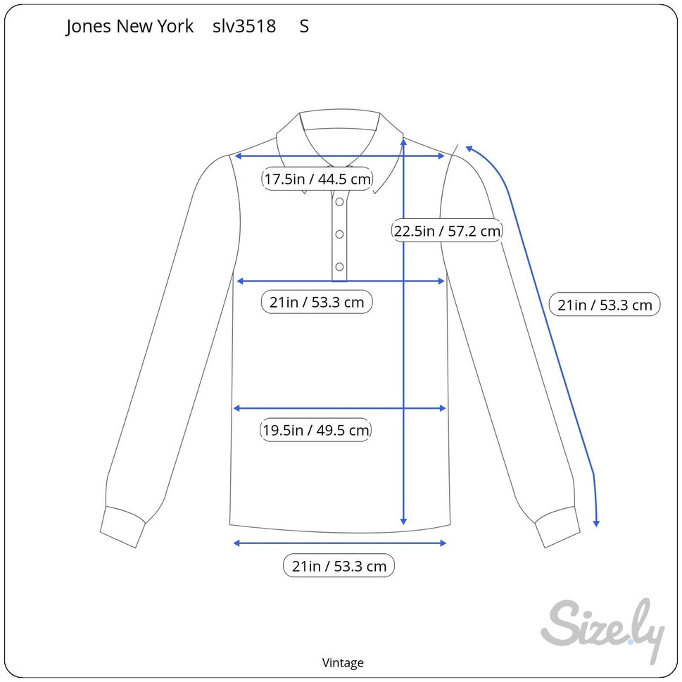 Jones New York Sport Vintage Sage Green Polo V-Neck Sweater Long Sleeve P/S
