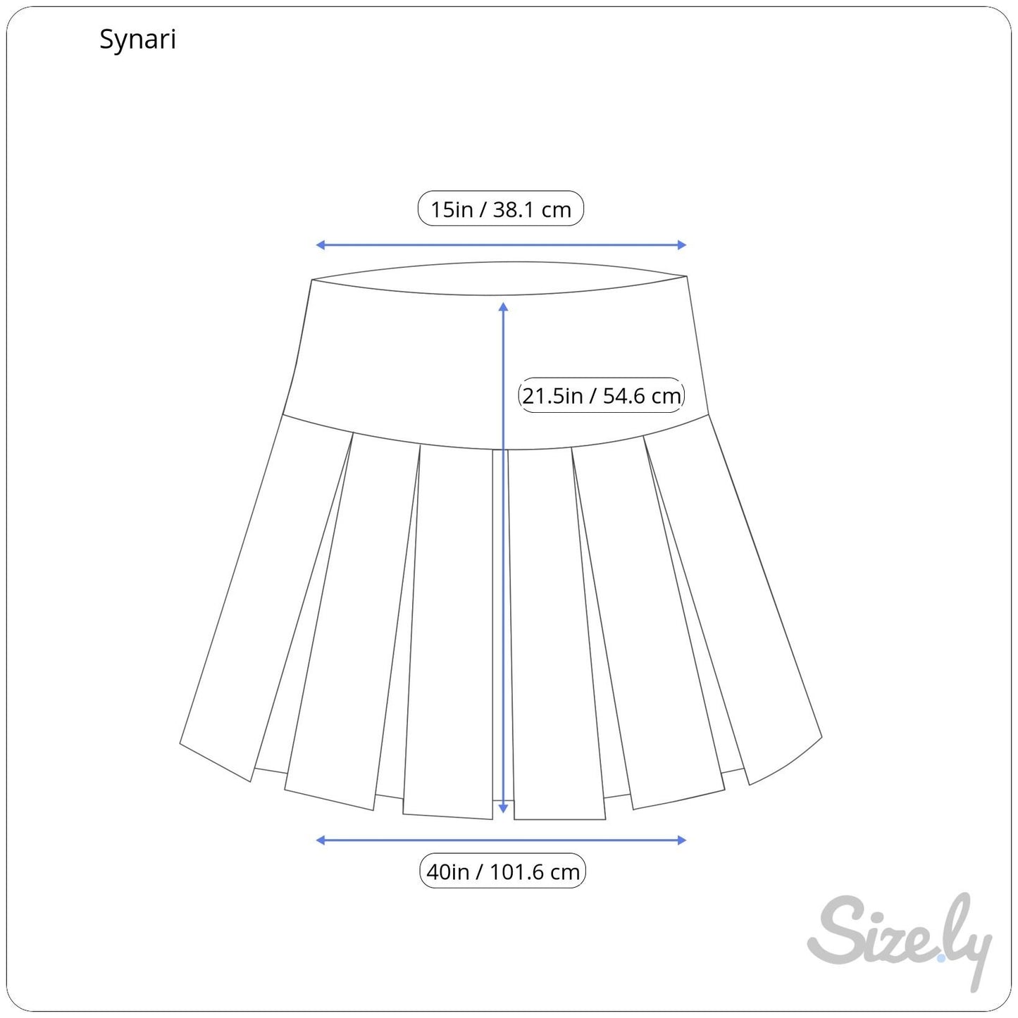 Synari Vintage Womens Navy Pleated Cheerleader Tennis Side Zip Mini Skirt 16