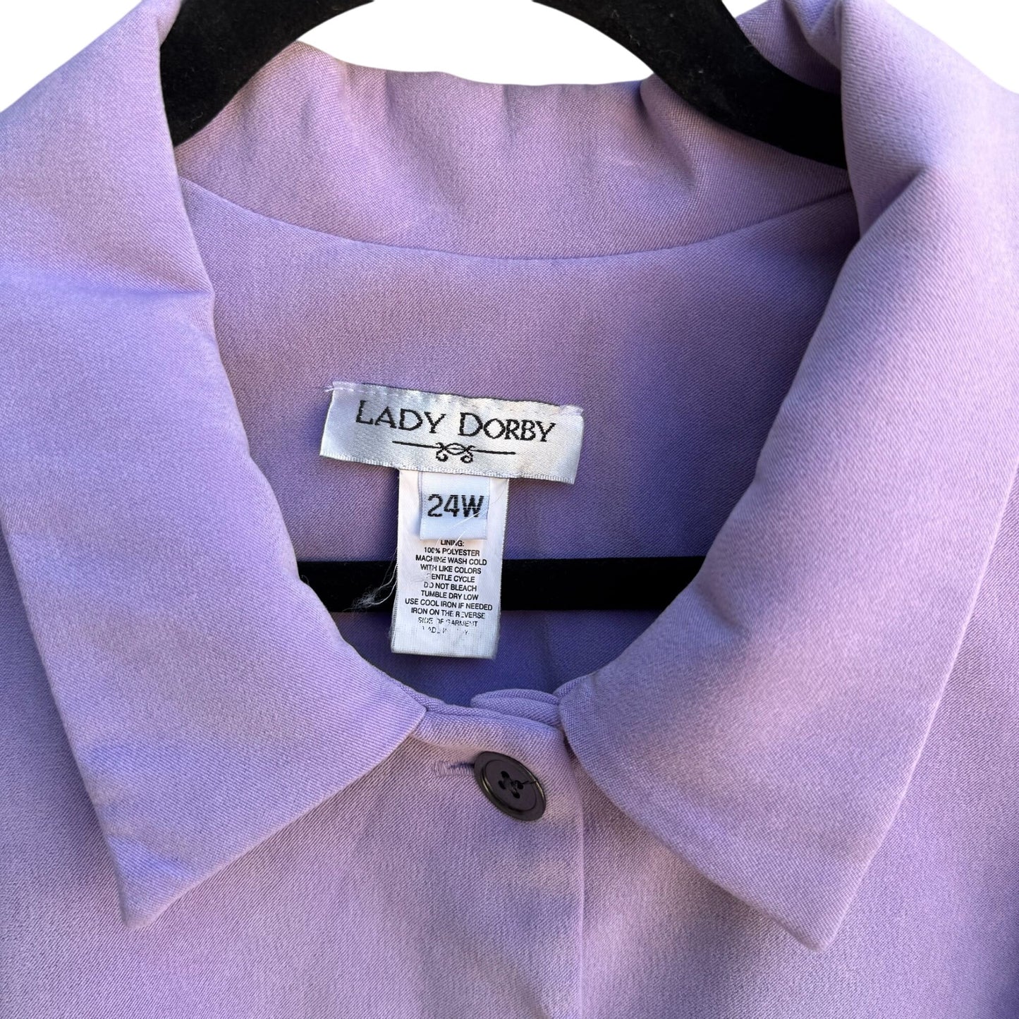 Lady Dorby Vintage Womens Preppy Lavender Office Professional Blazer Jacket 24W