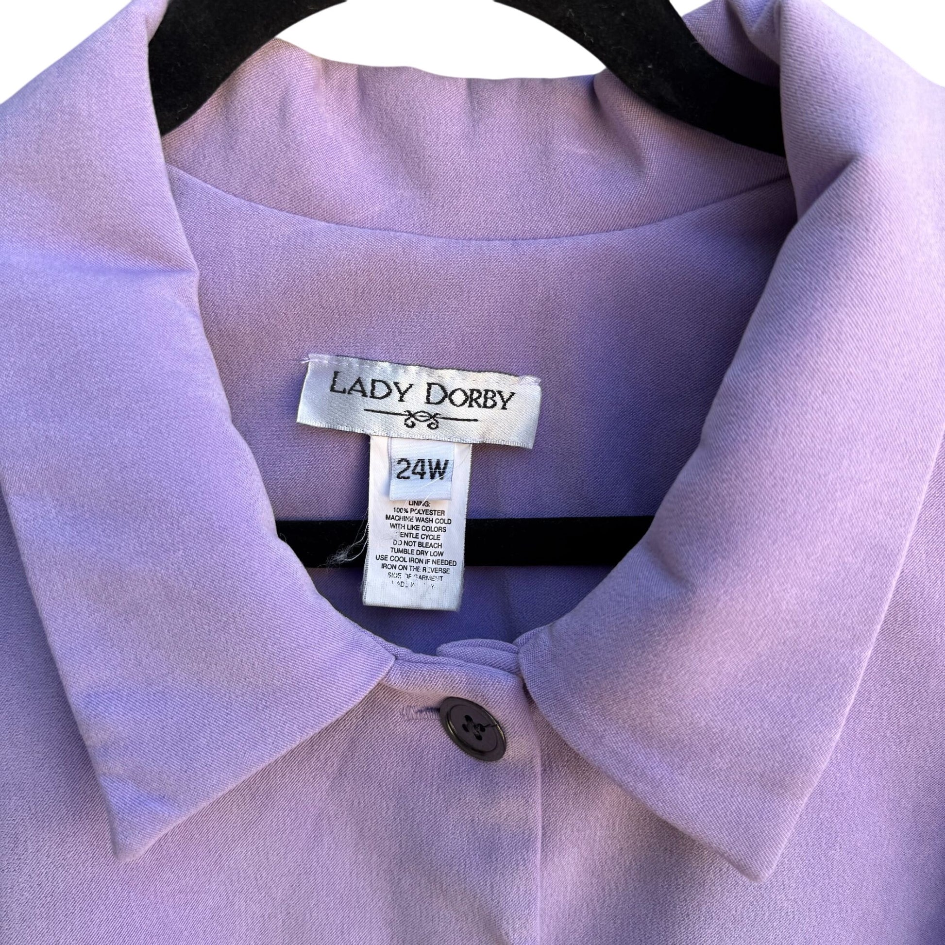Lady Dorby Vintage Womens Preppy Lavender Office Professional Blazer Jacket 24W