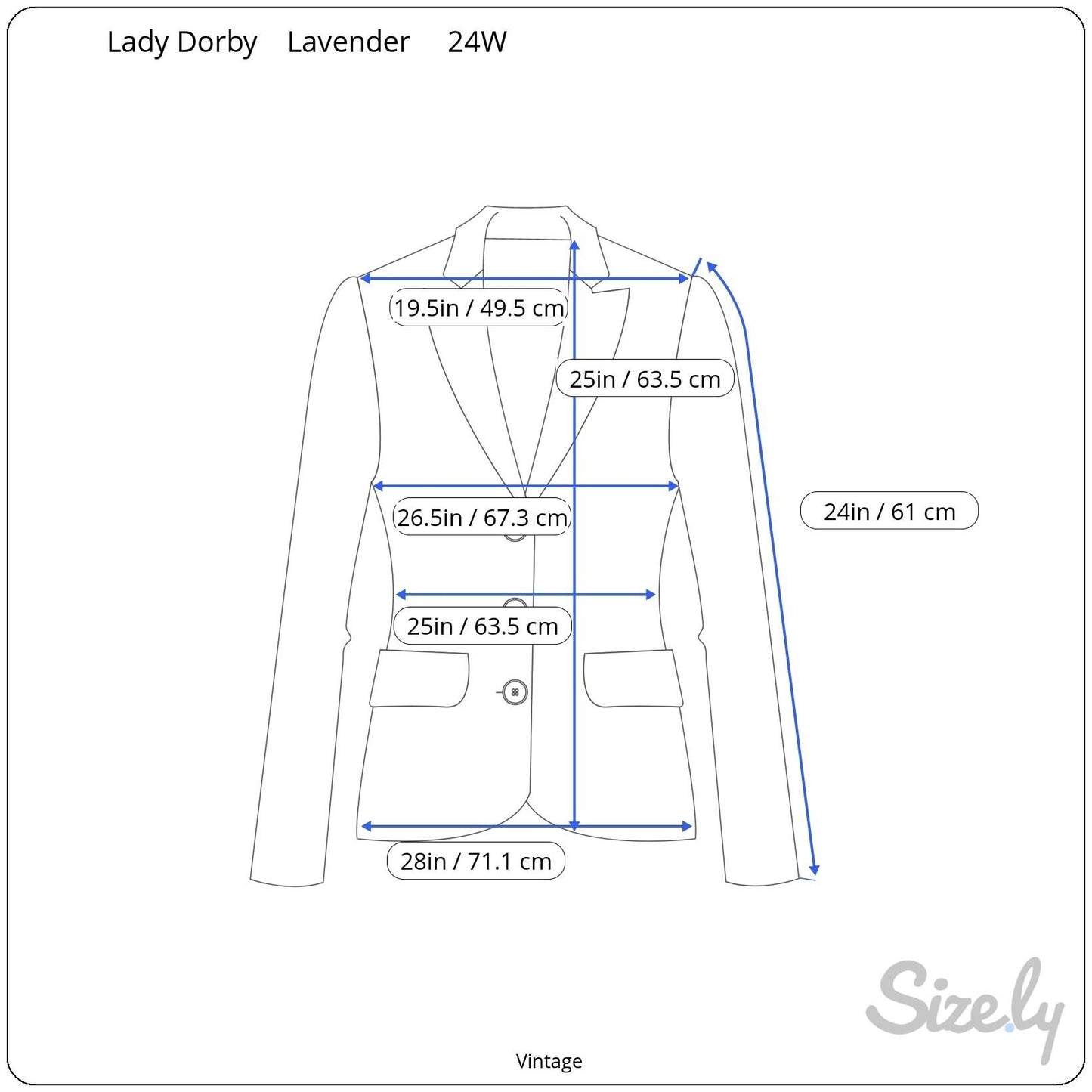 Lady Dorby Vintage Womens Preppy Lavender Office Professional Blazer Jacket 24W