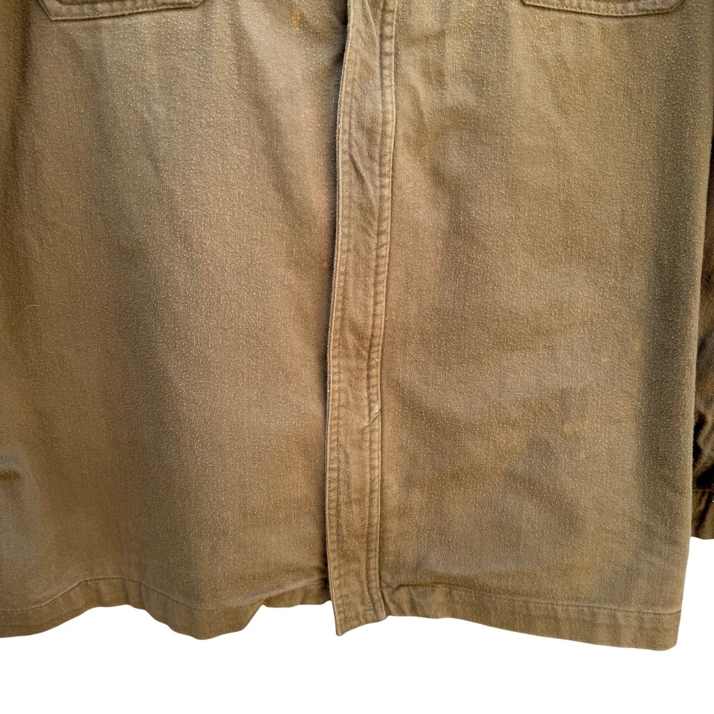 Route 66 Vintage Mens Brown Cotton Work Jacket Corduroy Collar Full Zip Large
