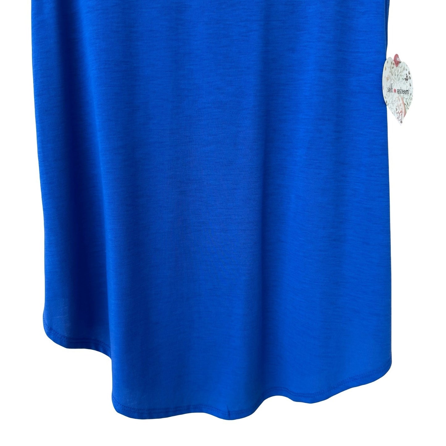 Self Esteem Royal Blue Lace Back Tank Top Scoop Neck Sleeveless S NEW Feminine