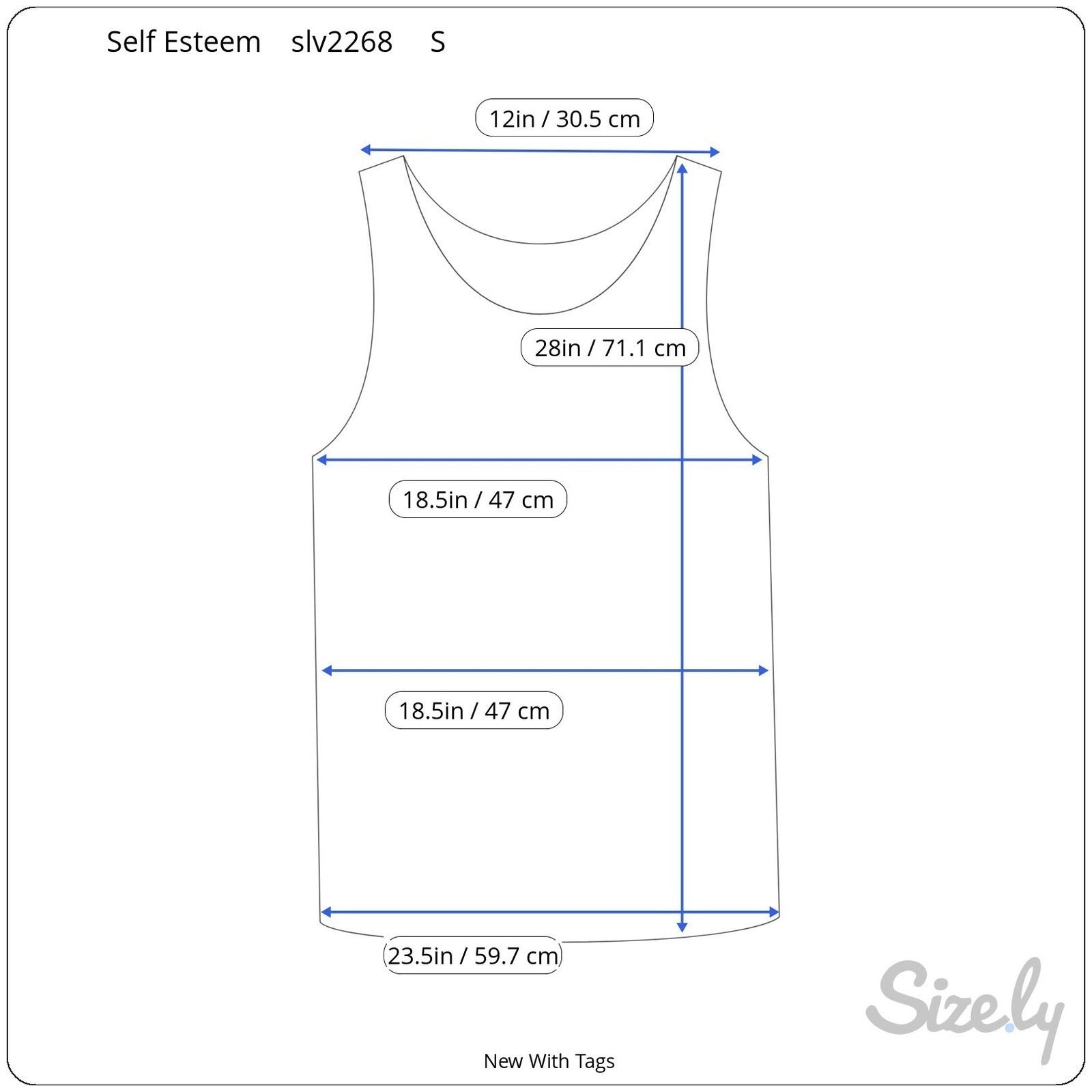 Self Esteem Royal Blue Lace Back Tank Top Scoop Neck Sleeveless S NEW Feminine