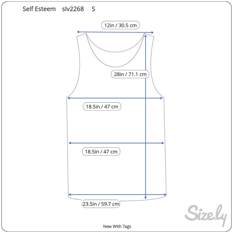 Self Esteem Royal Blue Lace Back Tank Top Scoop Neck Sleeveless S NEW Feminine