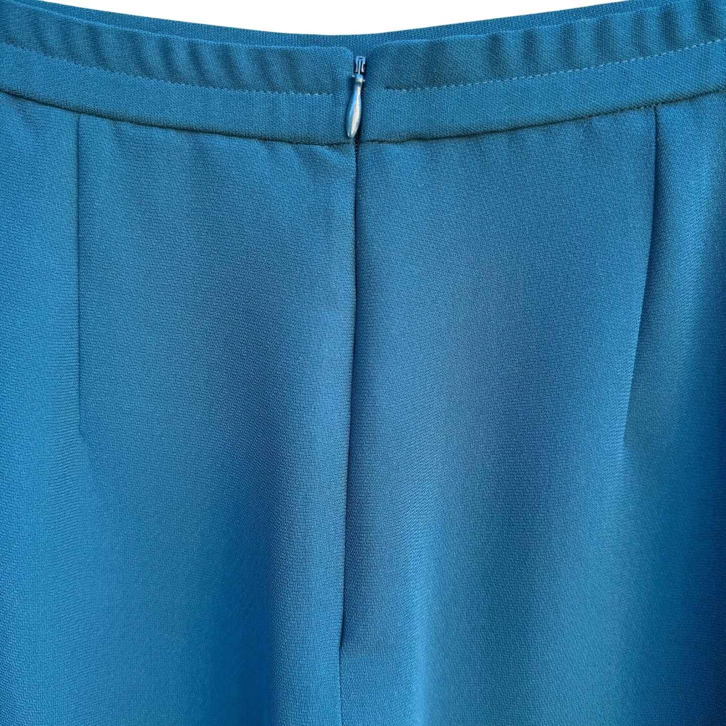 Coldwater Creek Womens Teal Back Zip Straight Leg Preppy Classic Dress Pants 16