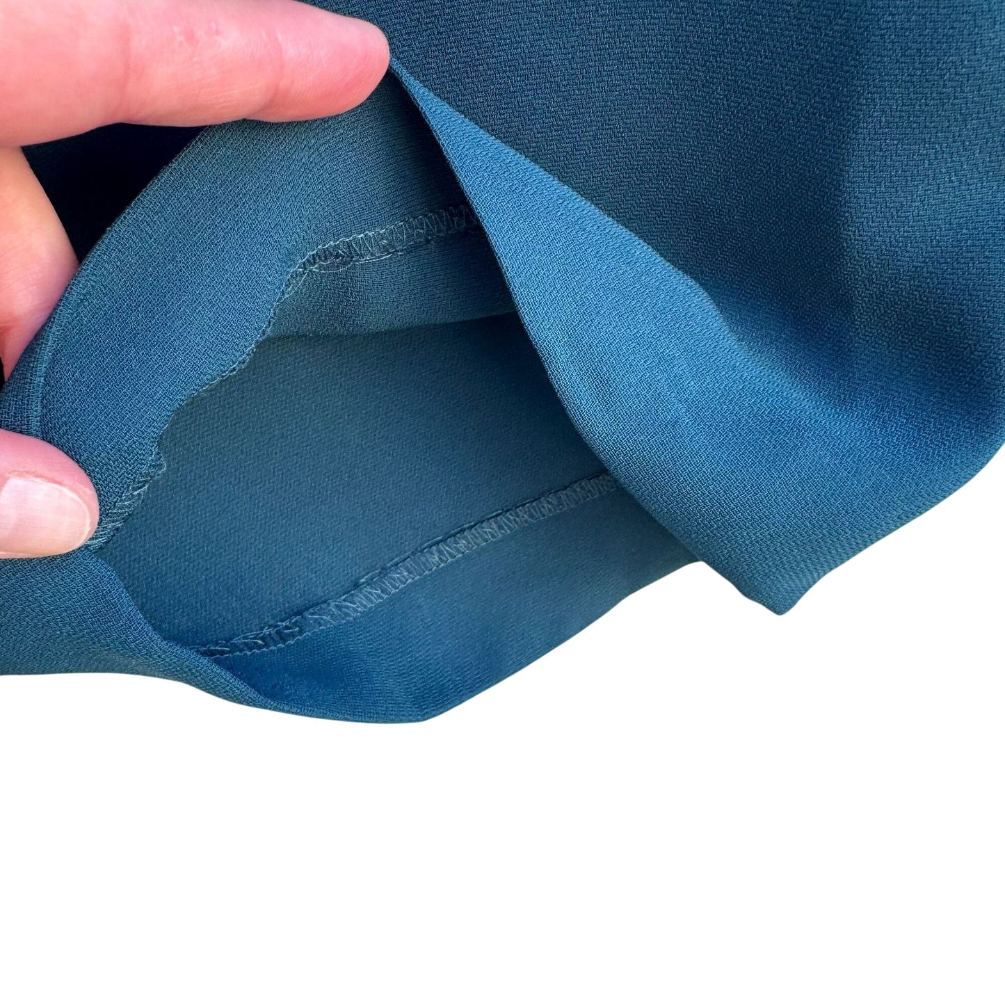 Coldwater Creek Womens Teal Back Zip Straight Leg Preppy Classic Dress Pants 16