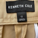 Switch Kenneth Cole Carreman French Fabric Minimalist Straight Leg Dress Pants Tan 12 2 image