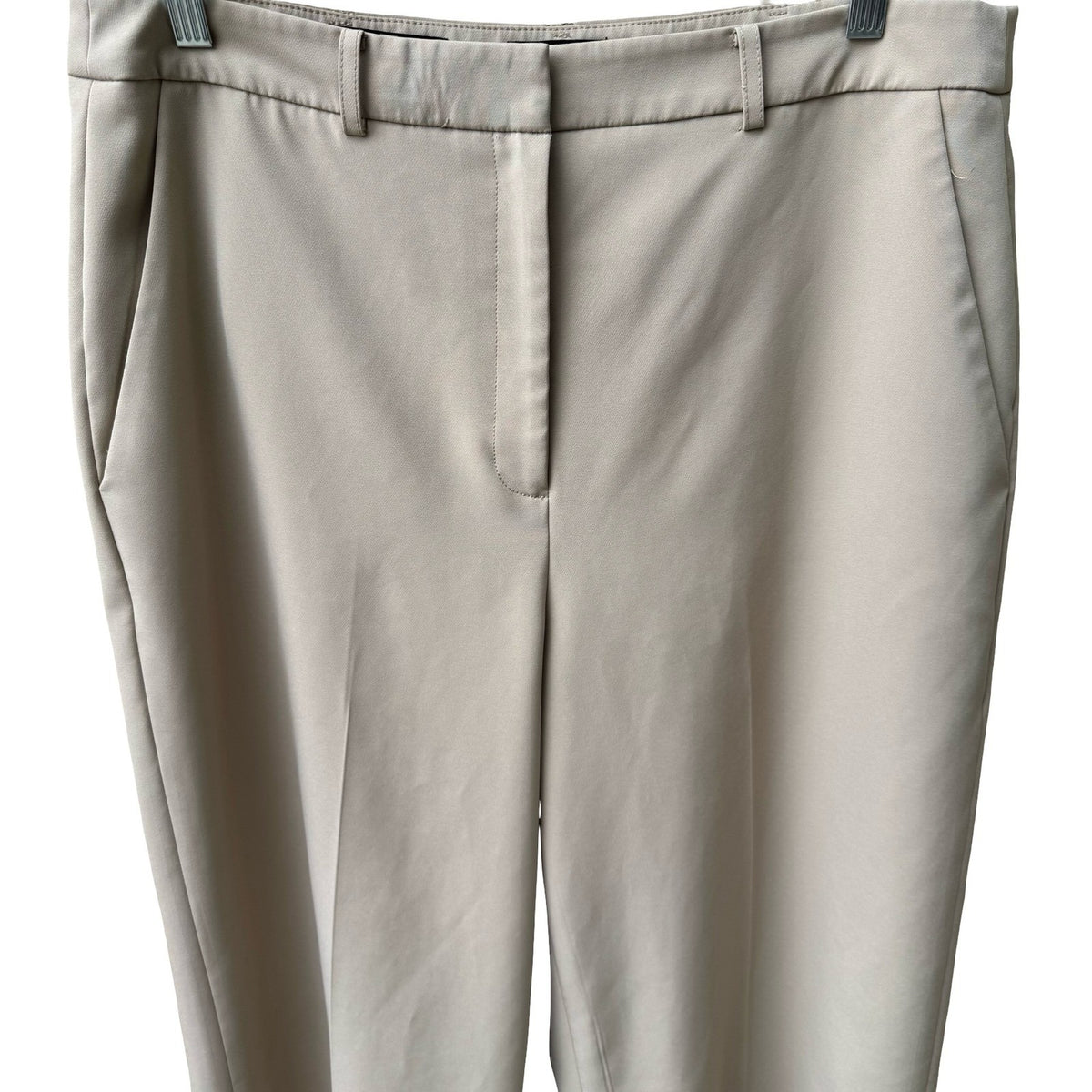 Kenneth Cole Carreman French Fabric Minimalist Straight Leg Dress Pants Tan 12