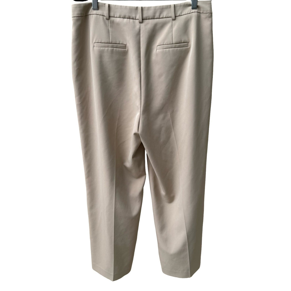 Kenneth Cole Carreman French Fabric Minimalist Straight Leg Dress Pants Tan 12