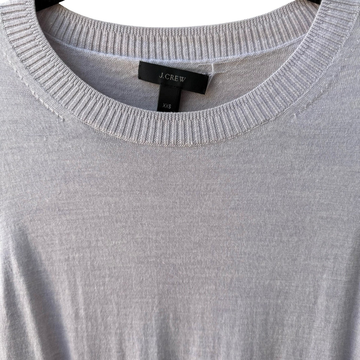 J Crew Tippi 100% Merino Wool Preppy Minimalist Sweater Pastel Lavender XXS