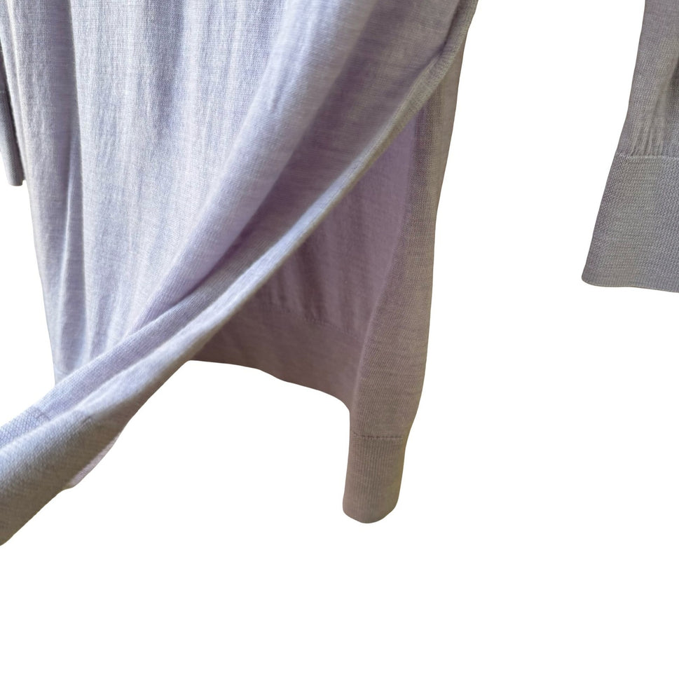 J Crew Tippi 100% Merino Wool Preppy Minimalist Sweater Pastel Lavender XXS