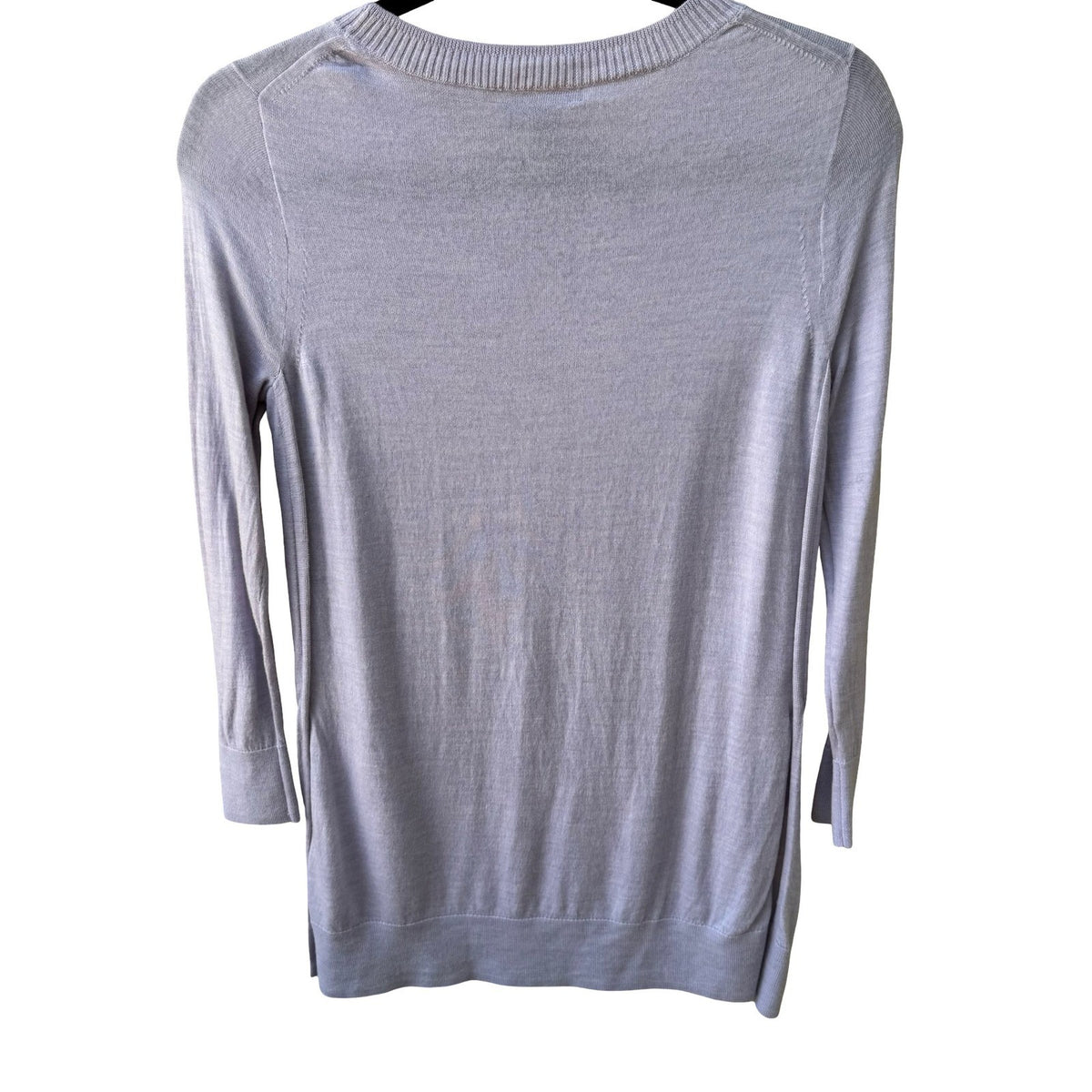 J Crew Tippi 100% Merino Wool Preppy Minimalist Sweater Pastel Lavender XXS