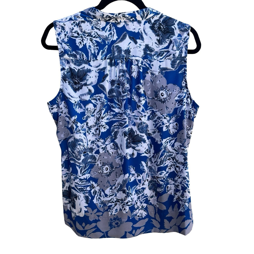 Alfani Professional Botanical Floral Draped Wrap Sleeveless Layered Cami Blouse