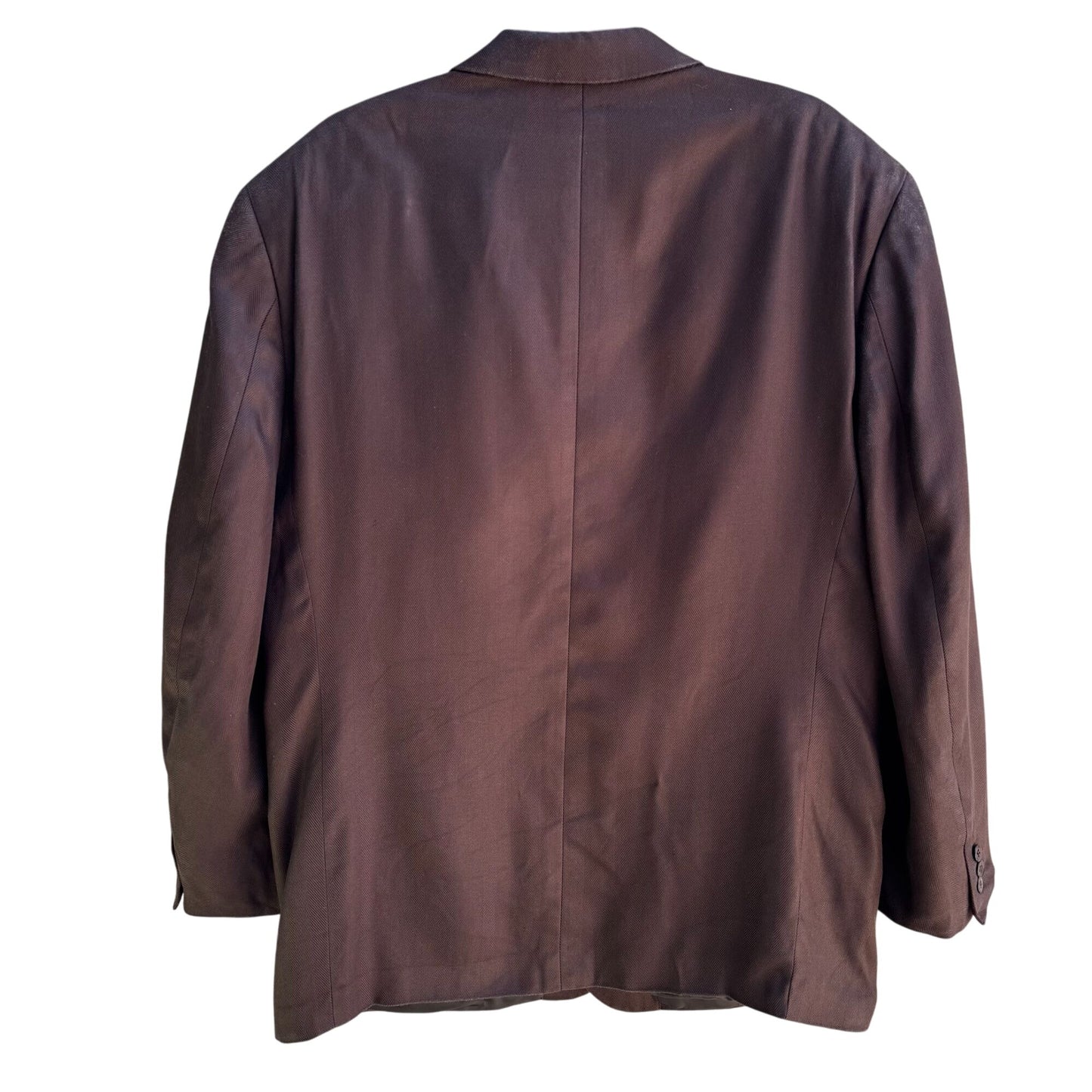 Bert Pulitzer Signature Collection Vintage Mens Brown Pure Silk Blazer Jacket 46R