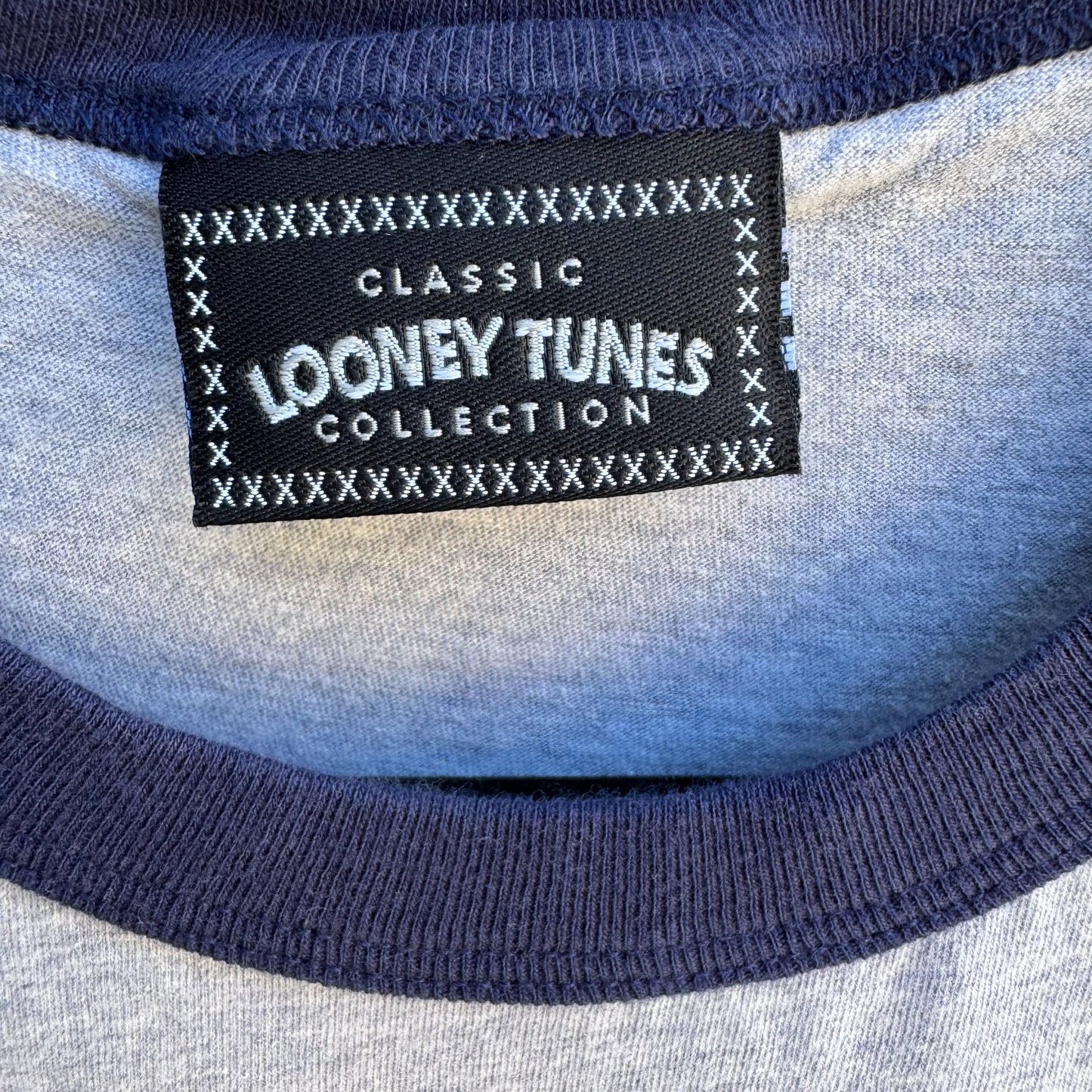 Looney Tunes Vintage Y2K Tough Kitty Volleyball League Ringer Babydoll Tee M