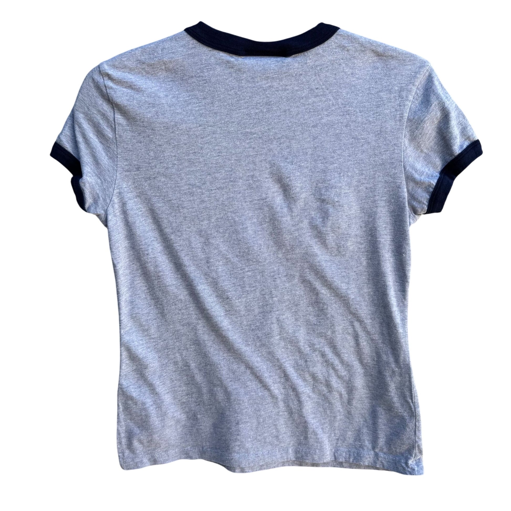 Looney Tunes Vintage Y2K Tough Kitty Volleyball League Ringer Babydoll Tee M