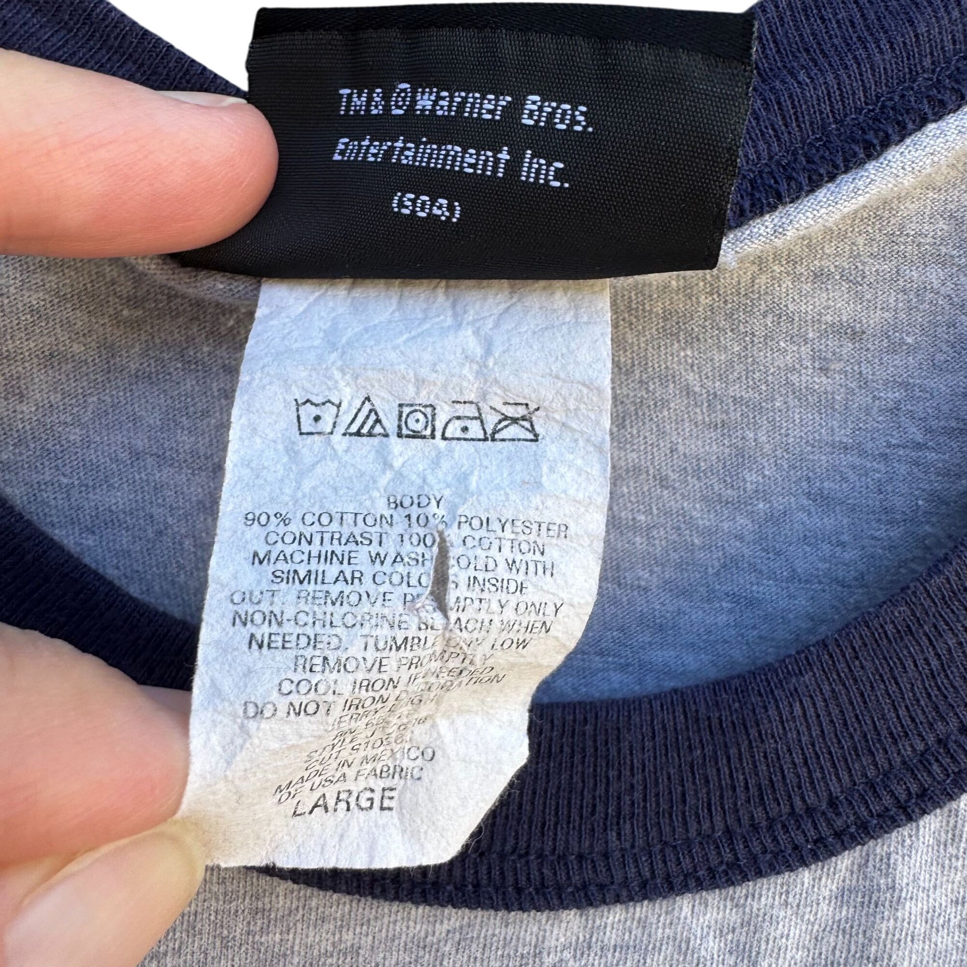 Looney Tunes Vintage Y2K Tough Kitty Volleyball League Ringer Babydoll Tee M