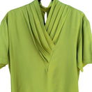 Switch Alexandria Vintage 90s Pleated Draped V-Neck Keyhole Statement Blouse Womens 8 3 image