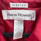 Switch Rena Rowan Womens Red Double Breasted Stretch Trench Coat Jacket Size L Belted 2 image