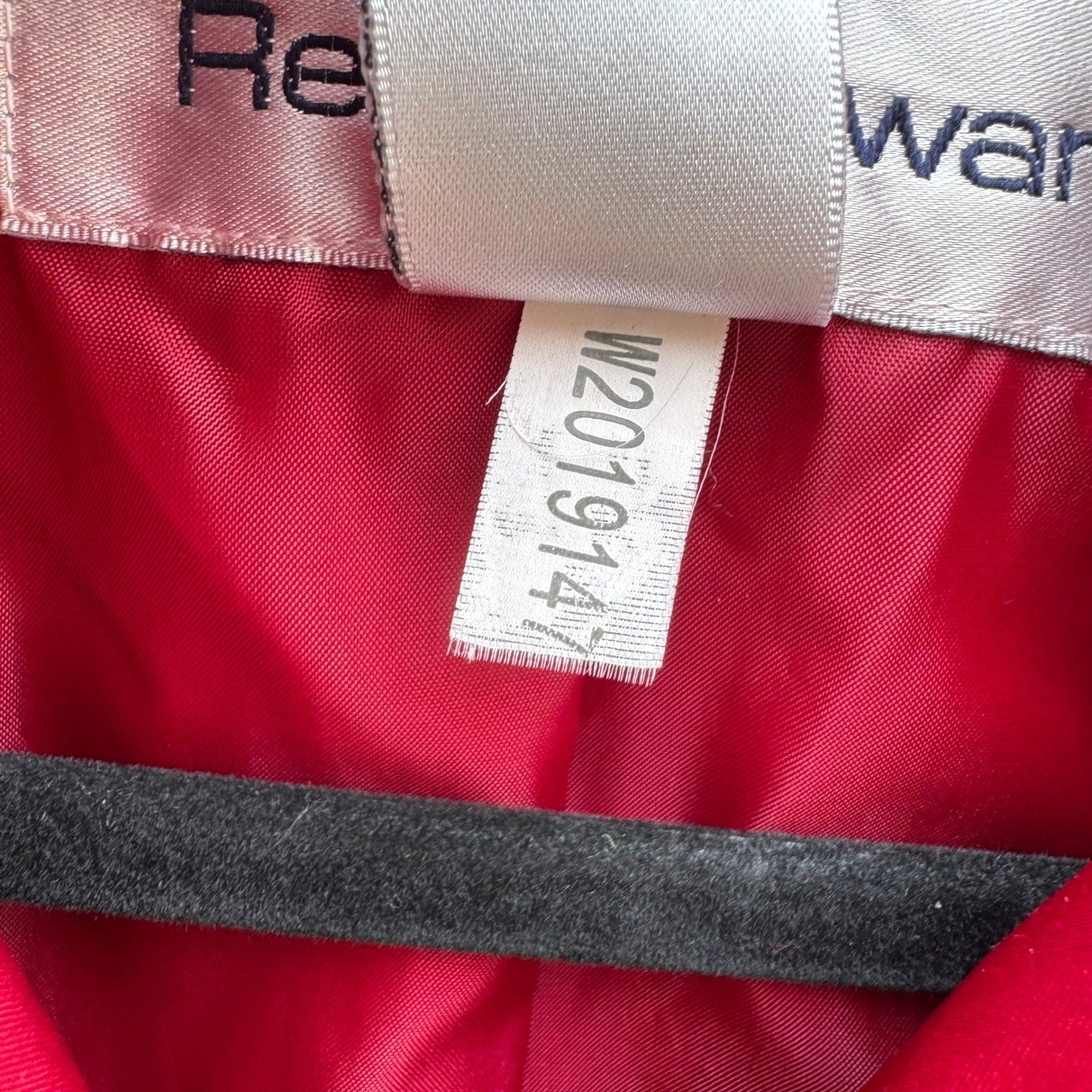 Rena Rowan Womens Red Double Breasted Stretch Trench Coat Jacket Size L Belted